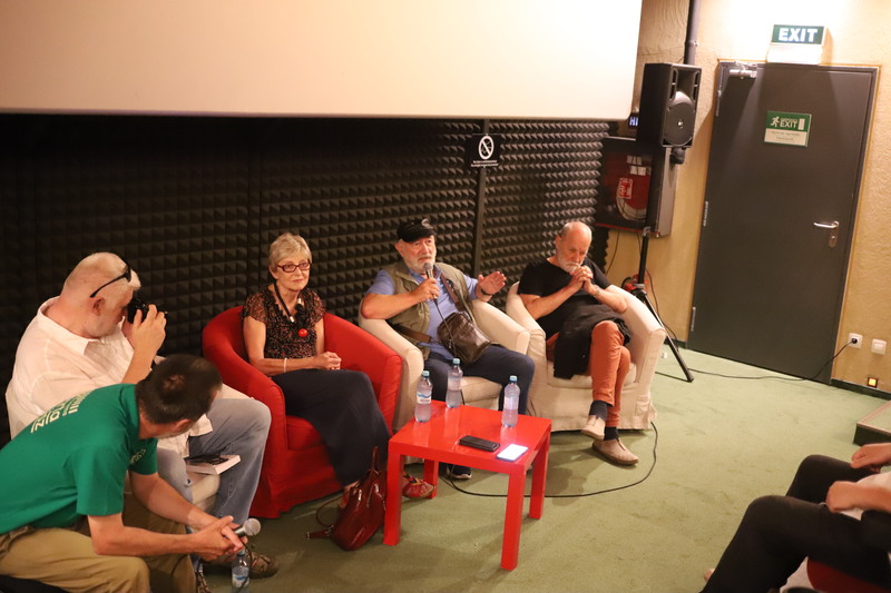 Lázár-Prezsmer Endre, Damokos Csaba, Józsa Erika, Demián József és Nemes Levente a közönségtalálkozón. Fotó: Albert Levente