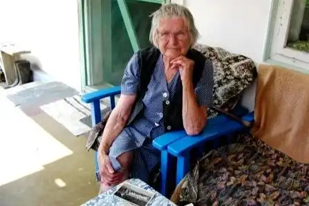 Özv. Eördögh Józsefné Földes Anna emlékezik. Fotó: Bedő Zoltán