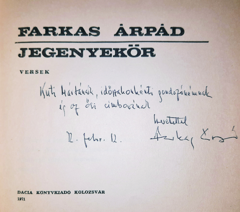77 éve született Farkas Árpád – A költő dedikációi